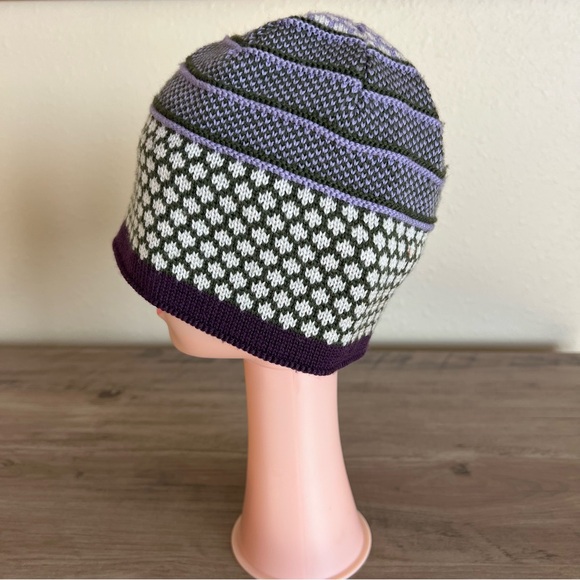 Smartwool Reversible Popcorn Cable Beanie Women’s OS 100% Merino Wool Purple - Picture 4 of 12